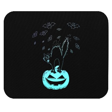 Discover Cat Lover Halloween Pumpkin Mouse Pads