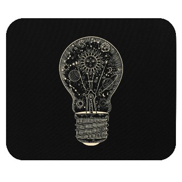 Discover Astronomy Universe Planets Light Bulb Mouse Pads