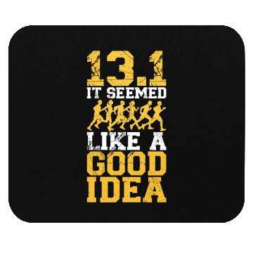 Discover Running Runner Half Marathon Half Mouse Pads