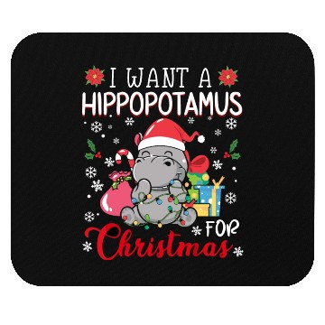 Discover I Want A Hippopotamus For Christmas Xmas Hippo Paj Mouse Pads
