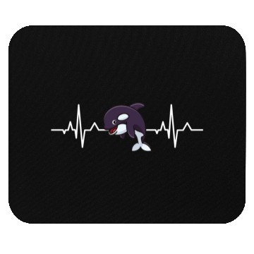Discover Killerwhale Predator Animal Gift Heartbeat Orca Mouse Pads