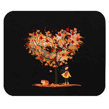 Discover Autumn Girl Mouse Pads