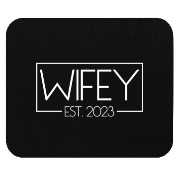 Discover Wifey Est. 2023 Matching Couple Newlywed Marriedwi Mouse Pads