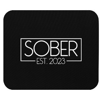 Discover Sober Est. 2023 Staying Sober No Alcohol Addiction Mouse Pads