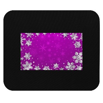 Discover Winter Snowflakes Purple Pattern Mouse Pads