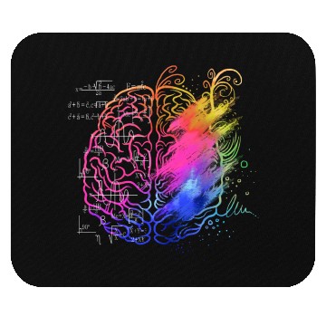 Discover Art Teacher Brain, Math Teacher Mouse Pads