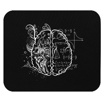 Discover Art Teacher Brain, Math Teacher Mouse Pads