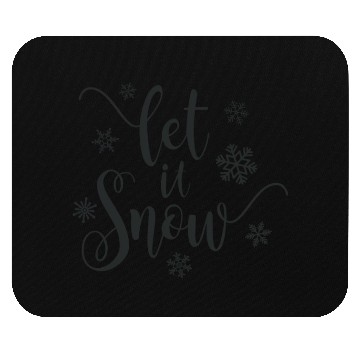 Discover Simple Let it Snow Christmas Calligraphy Mouse Pads