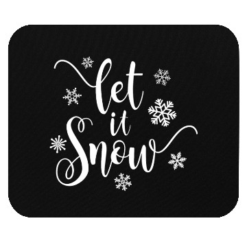 Discover Simple Let it Snow Christmas Calligraphy Mouse Pads