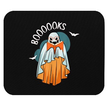 Discover Ghost Book Reading Teacher School Funny Halloween Mouse Pads