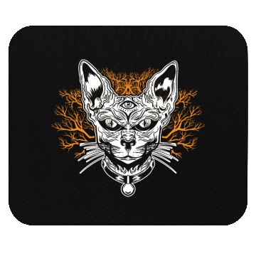 Discover Goth Cat Concert Festivals Black Heavy Death Metal Mouse Pads