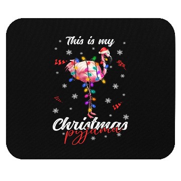 Discover Winter Christmas Pyjama Flamingo Mouse Pads