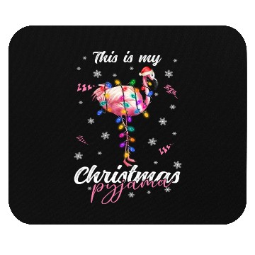 Discover Winter Christmas Pyjama Flamingo Mouse Pads
