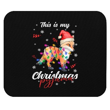 Discover Winter Christmas Pyjama Fox Mouse Pads