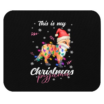 Discover Winter Christmas Pyjama Fox Mouse Pads
