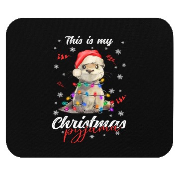 Discover Winter Christmas Pyjama Otter Mouse Pads
