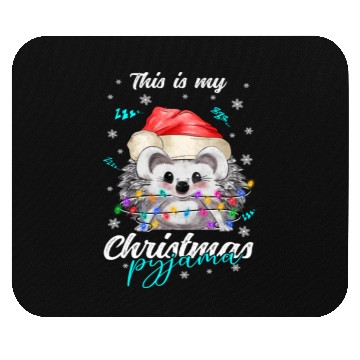 Discover Winter Christmas Pyjama Hedgehog Mouse Pads