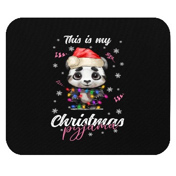 Discover Winter Christmas Pyjama Panda Mouse Pads