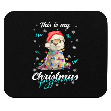 Discover Winter Christmas Pyjama Otter Mouse Pads