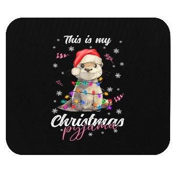Discover Winter Christmas Pyjama Otter Mouse Pads