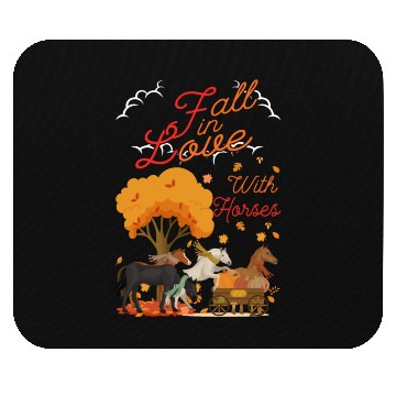 Discover Women Fall Horse Lover Autumn Mouse Pads