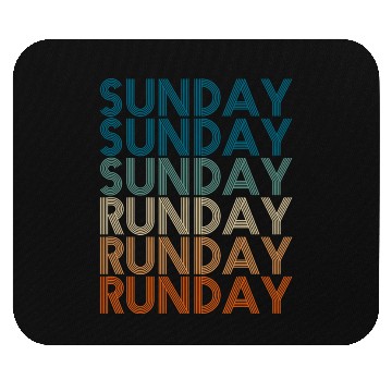 Discover Sunday Runday Vintage Fitness Mouse Pads