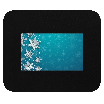 Discover Elegant Christmas Snowflakes Pattern Teal Mouse Pads