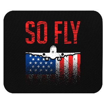 Discover So Fly USA Pilot Airplane Mouse Pads