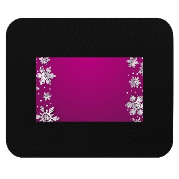 Discover Elegant Snowflakes Pink Mouse Pads