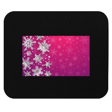 Discover Elegant Christmas Snowflakes Pattern Pink Mouse Pads