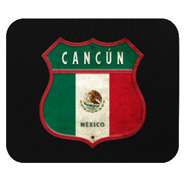 Discover Cancun Mexico coat of arms design Mouse Pads