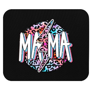Discover Mama Lightning Bolt Mouse Pads, Mama Mouse Pads, Leopard