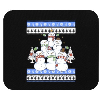 Discover Snowman Christmas Tree Mouse Pads