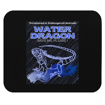 Discover Save Threatened Water Dragon Mouse Pads
