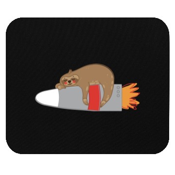 Discover A Sloth sleeping on a rocket Mouse Pads
