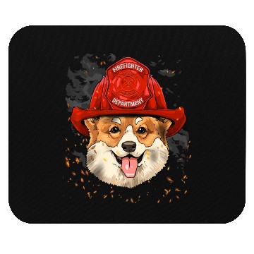 Discover Corgi Firefighter Corgi Dog Lover Mouse Pads