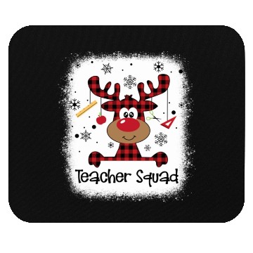 Discover Bleached Teacher Squad Reindeer Funny Teacher Mouse Pads