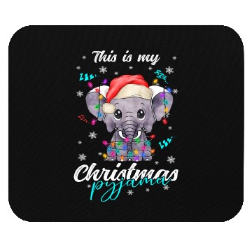 Discover Winter Christmas Pyjama Elephant Mouse Pads