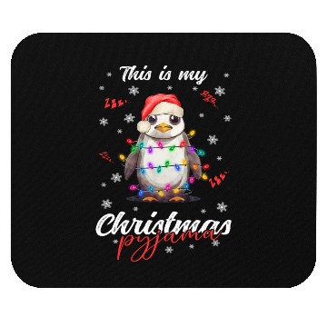 Discover Winter Christmas Pyjama Penguin Mouse Pads