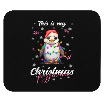 Discover Winter Christmas Pyjama Penguin Mouse Pads