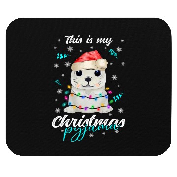 Discover Winter Christmas Pyjama Seal Mouse Pads