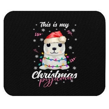 Discover Winter Christmas Pyjama Seal Mouse Pads