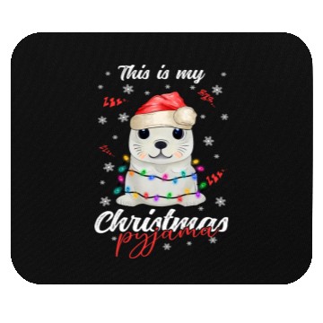 Discover Winter Christmas Pyjama Seal Mouse Pads