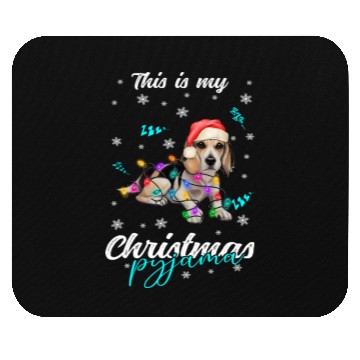 Discover Winter Christmas Pyjama Beagle Mouse Pads