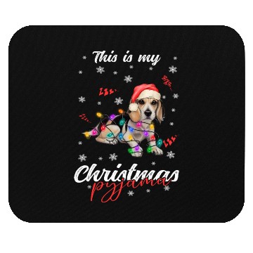 Discover Winter Christmas Pyjama Beagle Mouse Pads