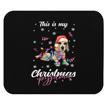 Discover Winter Christmas Pyjama Beagle Mouse Pads