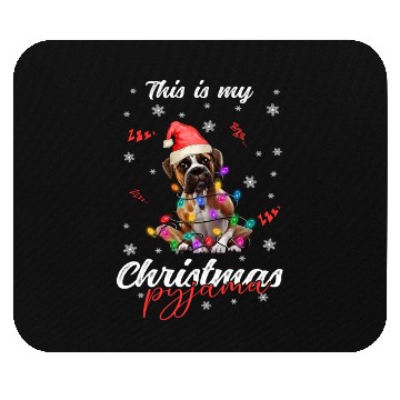 Discover Winter Christmas Pyjama Boxer Mouse Pads