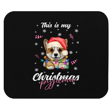 Discover Winter Christmas Pyjama Corgi Mouse Pads