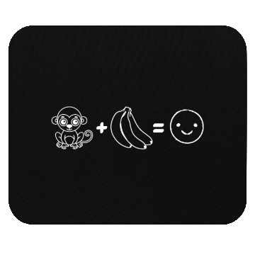 Discover Funny Orangutan Monkey + Banana = Happy Monkey Mouse Pads