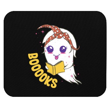 Discover Cute Ghost Book Reading for teacher booooks Mouse Pads